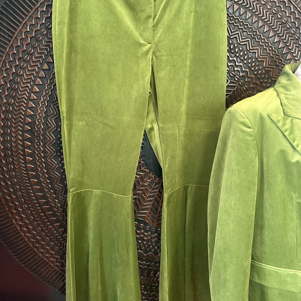 Topshop Lime Green Flare Pants and jacket (suit)